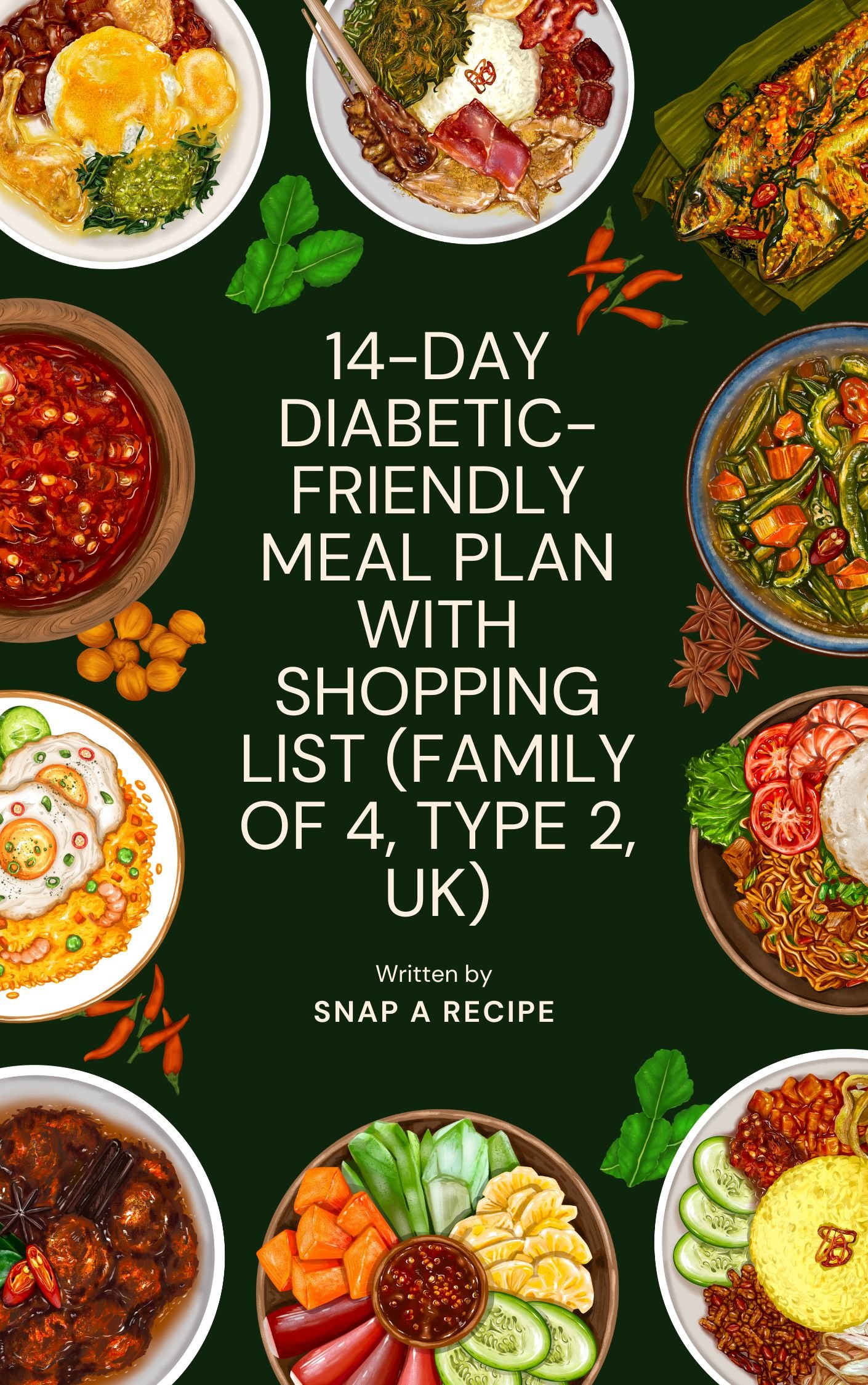 14-Day Diabetic-Friendly Meal Plan with Shopping List (Family of 4, Type 2, UK)